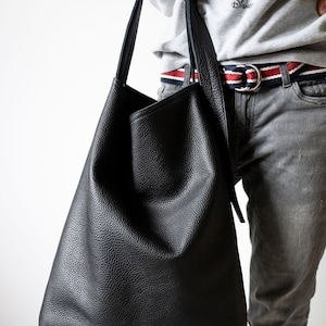 FOKS FORM Bi Bag 08, Leder Henkeltasche, Handtasche, Henkeltasche, Alltagstasche, Ledertasche, Ledertasche, strukturiertes Leder, Umhängetasche