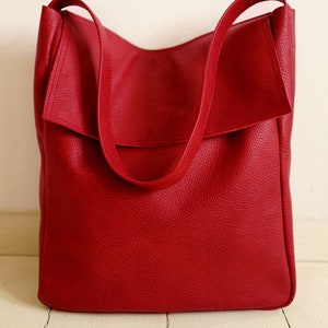 FOKS FORM Tote Bag 05, Minimal leather tote bag, handbag, shoulder bag, everyday bag, structured leather image 4