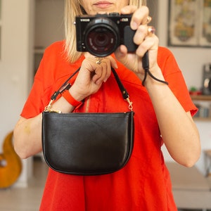 FOKS FORM Moon Bag 01, Small leather shoulder bag,small leather bag, crossbody bag, wedding clutch bag, leather purse, leather crossbody bag