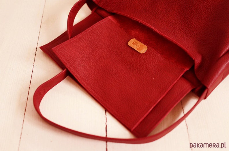 FOKS FORM Tote Bag 05, Minimal leather tote bag, handbag, shoulder bag, everyday bag, structured leather image 5
