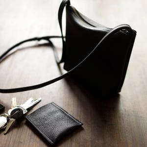 FOKS FORM Mi Bag 010,leather shoulder bag,black crossbody bag,small crossbody bag, every day bag,black leather crossbody bag, structured bag