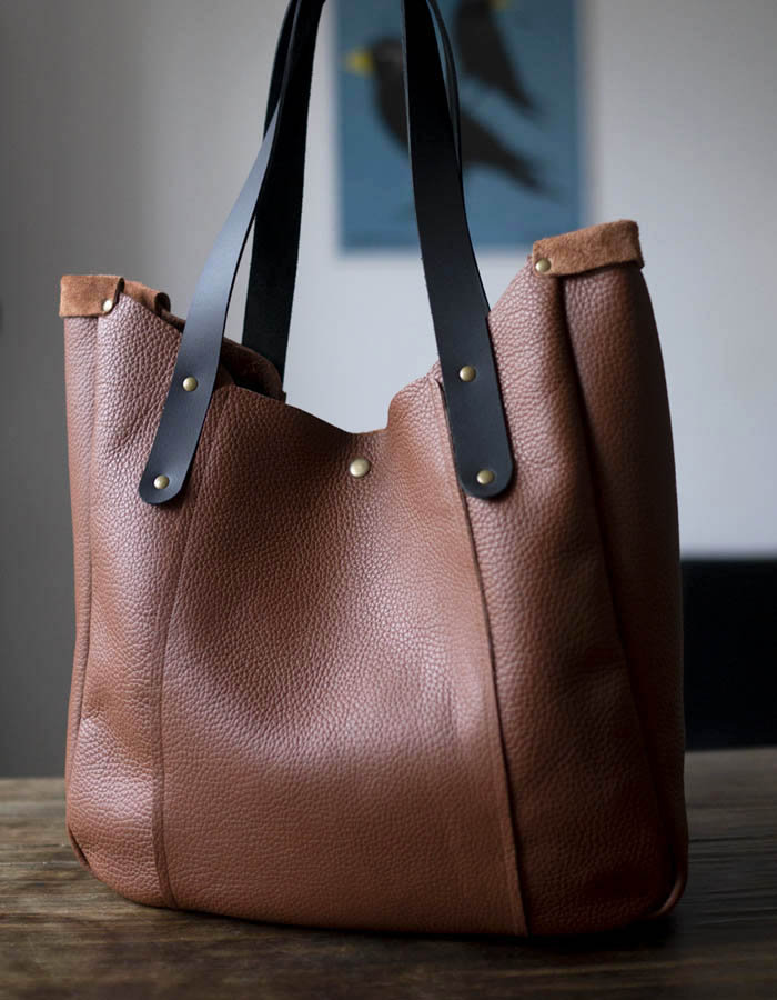 FOKS FORM Lea Bag 03 Hobo Bag Brown Leather Tote Handbag | Etsy