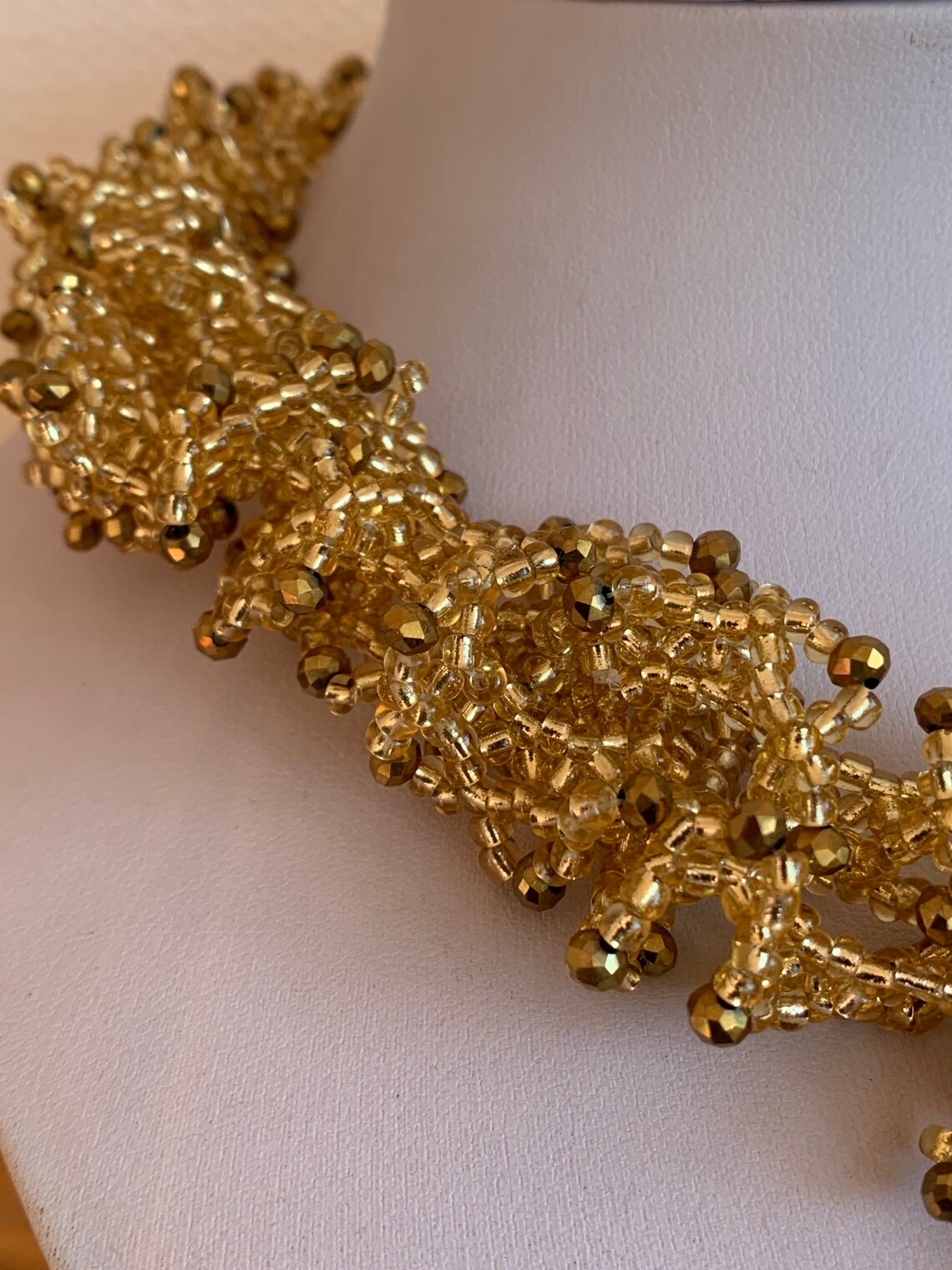 Gold Ruffle Necklace Set - Etsy