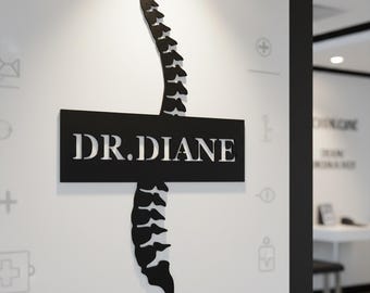 Aangepaste chiropractor metalen bord kunst aan de muur, chiropractor metalen bord, chiropractor wanddecoratie, kamer decor cadeau voor verpleegkundige arts, chiropractie geschenken