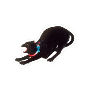 Whimsical Black Cat Kiss-Cut Stickers, Cute Pet Stickers, Animal Lover Gifts, Laptop Decor, Playful Home Decor