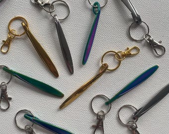 Upcycled Stainless Steel Spoon Keychain: Minimalist Key Ring with Lobster Clip
