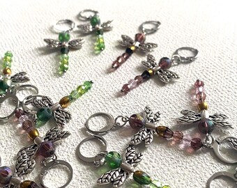 Pendientes colgantes de libélula: joyas bohemias con cuentas