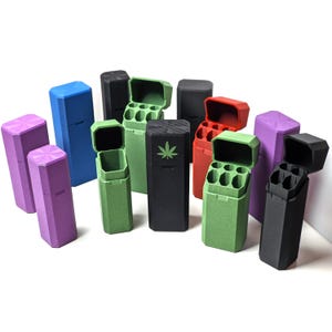 Joint holders: King and compact size, 5 colours, snap shut lid, smell proof