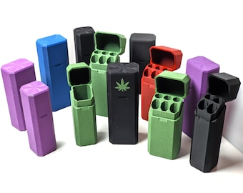 Joint holders: King and compact size, 5 colours, snap shut lid, smell proof