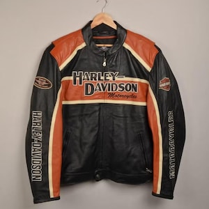 Blouson moto en cuir Harley Davidson CLASSIC CRUISER pour homme