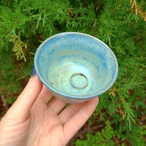 Small Ceramic Ring Dish, Pottery Jewelry Dish, Small Pottery Ring Dish, Small Pottery Dish, Blue Pottery Dish