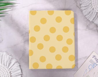 Yellow Polka Dots iPad Case for iPad Pro 2025-13/11″ iPad Pro 13/12.9/11" 2024/2022,iPad 10/9/8,Custom iPad Case with Apple Pencil Holder