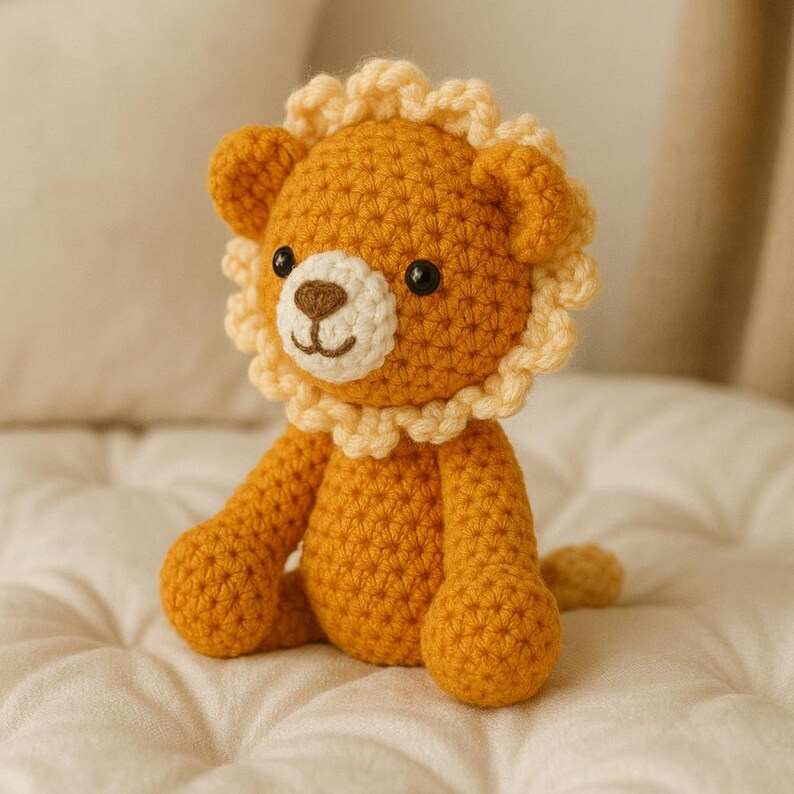 Lion Amigurumi Crochet Pattern: Jungle Animal Plush Toy (PDF Pattern ...