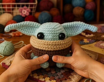 Patrón de ganchillo para bebé alienígena: Tutorial de juguete amigurumi (Descarga en PDF)