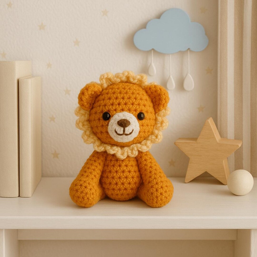 Lion Amigurumi Crochet Pattern: Jungle Animal Plush Toy (PDF Pattern ...