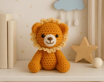 Haakpatroon leeuw amigurumi: jungledier knuffel (pdf-patroon)