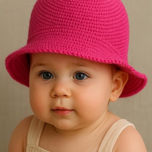 Crochet Sun Hat Pattern PDF – Easy Summer Bucket Hat Tutorial, Wide Brim, Instant Download, Beginner Friendly