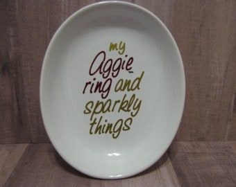 Texas A&M Aggie ring dish 2380