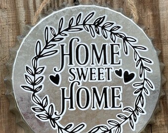 2501 Home Sweet Home bottle cap ornament or wall decor