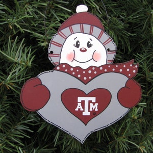 Texas A&M Aggie snowman ornament 2212
