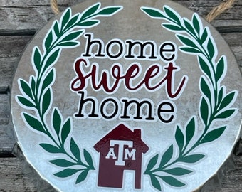 2511 Home Sweet Aggie Home bottle cap ornament or wall decor