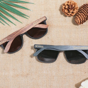 Personalized wooden sunglasses, custom engraved sunglasses, groomsmen sunglasses, wedding gifts for men, groomsmen gifts,groomsmen proposals