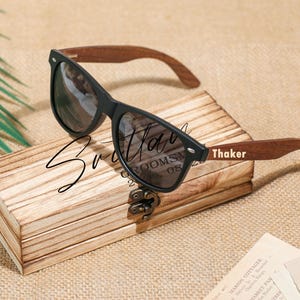 Personalized Wooden Sunglasses, Groomsmen Sunglasses, Custom Engraved Sunglasses,, Groomsmen Gifts Groomsmen Proposal, Wedding gift for guys