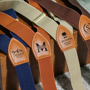 Personalized Groomsmen Suspenders Best Men Gift Suspenders For Him Engraved Suspenders for Husband Wedding Outfits Rustic Suspender