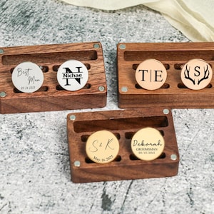 Personalised Groomsmen Cufflinks Gift, Personalized Wedding Day Gifts Cuff links for Grooms men Best man Groom, Cuff Links & Tie Clip Set