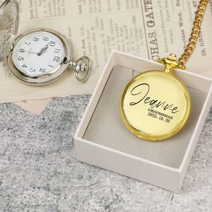 Groomsmen Gift,Personalized Engraved Pocket Watch,Wedding Party Favor, Best Man Gift, Personalized Gift For Men/Groom/Father,Pocket Watches