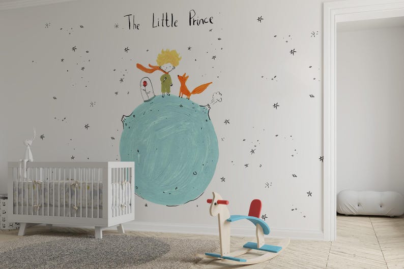 The Little Prince Themed Wallpaper – Botanical Nature Wallpaper, Floral ...