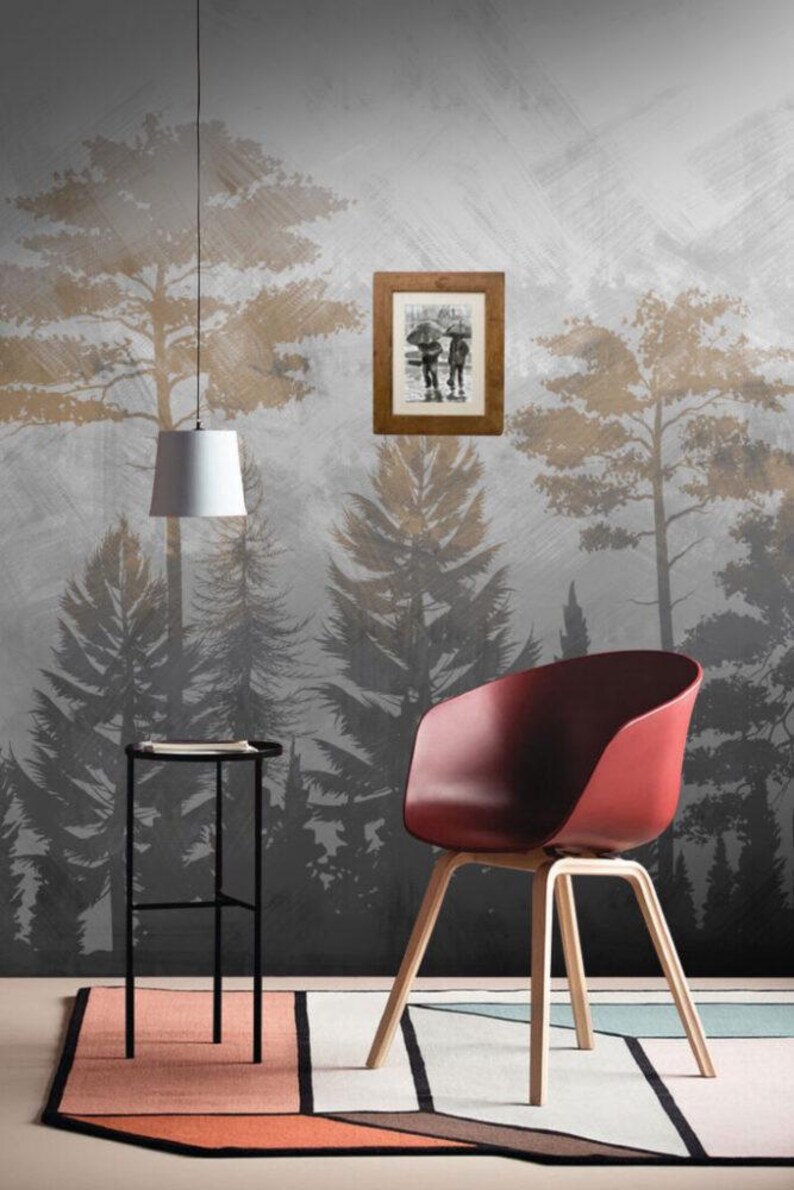Diverse Tree Shadow Pattern 3D Wallpaper, Woodland Nature Art, Abstract ...