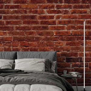 Brick Wall Pattern Wallpaper Industrial Loft Decor, Rustic Texture