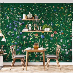 Mystic and Alchemy Classic Style Wallpaper – Botanical Nature Wallpaper, Floral Wall Mural, Kids Room & Living Room Interior Accent