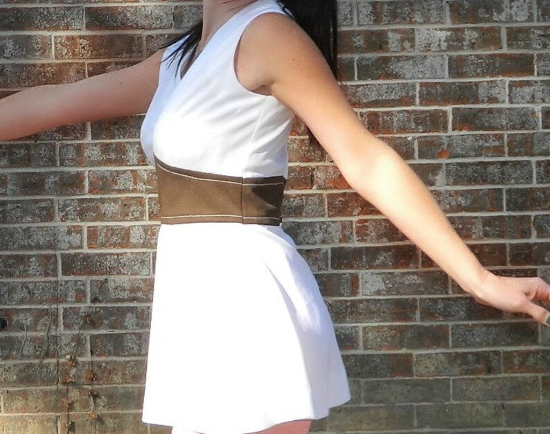 sale small white and brown PEPLUM vintage METAL zipper 60s blouse top