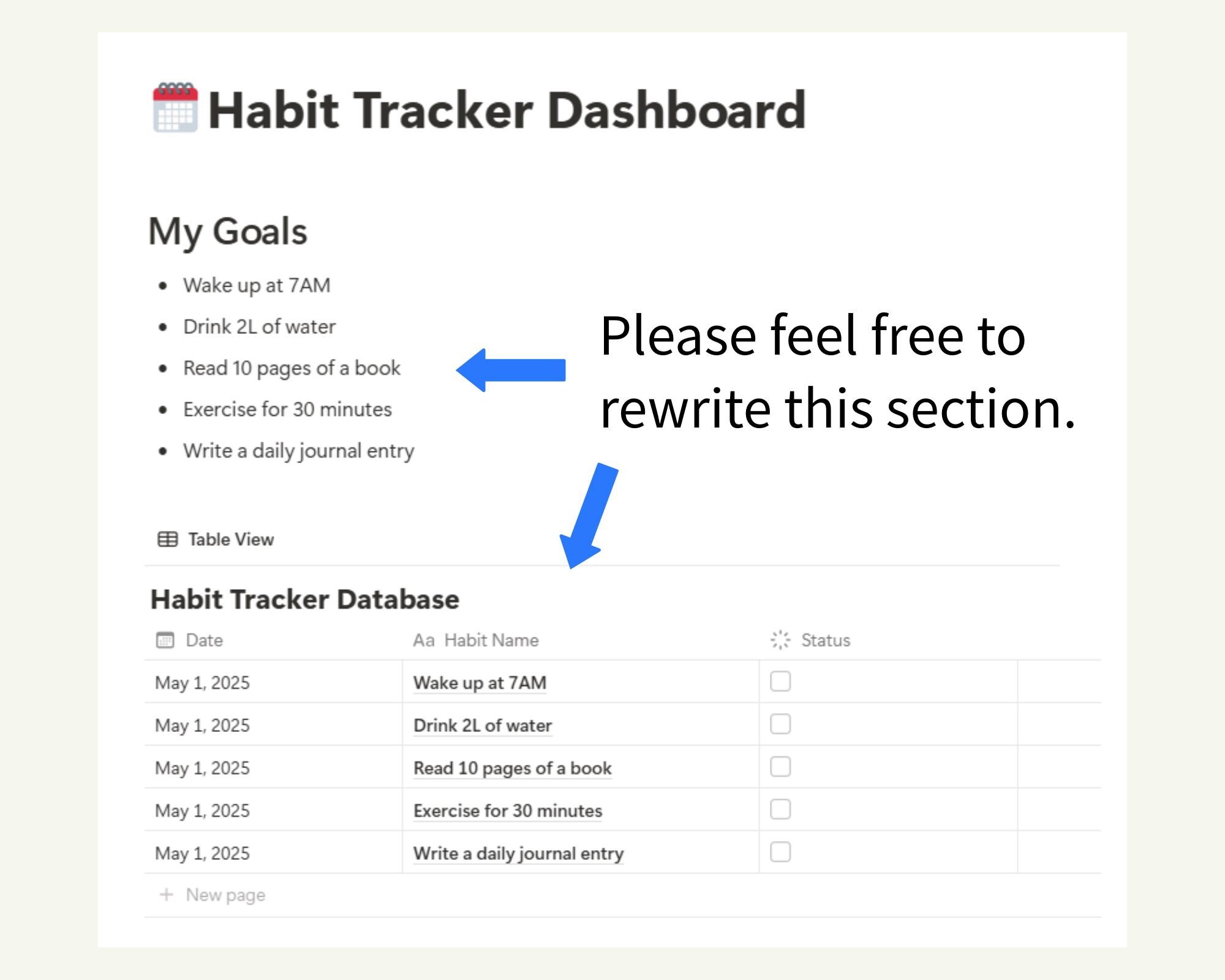Notion Habit Tracker Dashboard – Digital Productivity Template ...
