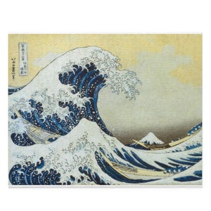 The Great Wave off Kanagawa Jigsaw Puzzle - Katsushika Hokusai&#39;s Iconic Ukiyo-e Masterpiece, Perfect for Framing! (120/252/500 Pieces)