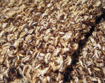 Brown Tweed Baby Blanket - Chenille Bumps Textured Rug Prop Mat 'Tiramisu' (Children Prop)