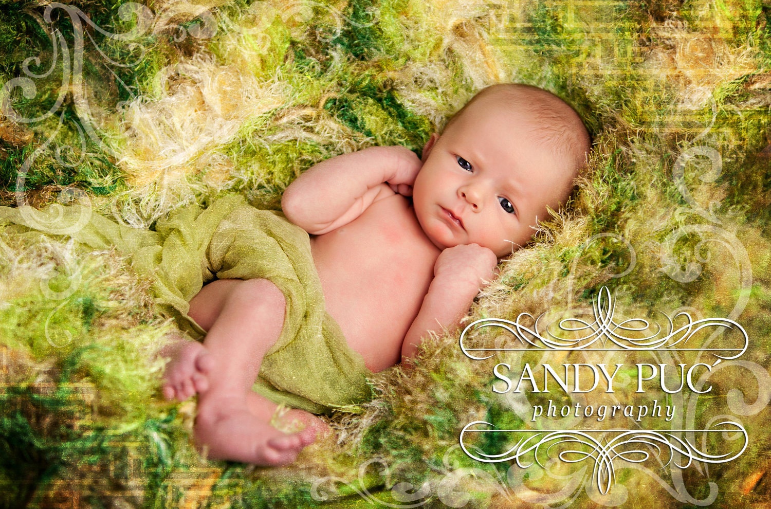 Baby Blanket Photo Props Rug. 'Garden' Green Etsy