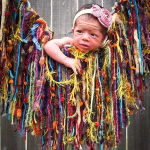 Baby Swing Nest Hanging Hammock Prop, Saturated Colors 'Casbah' Newborn Photo Prop image 4