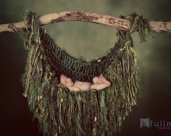 Green Photography Fringe Hammock Prop