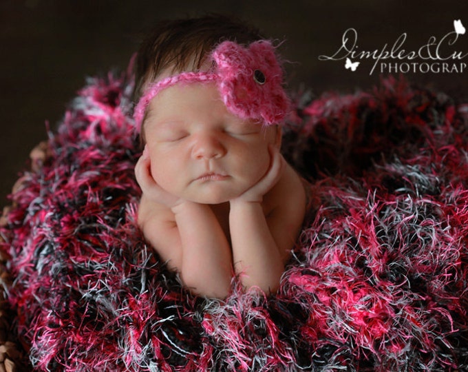 Hot Pink Black White Prop Blanket for Baby Photography. Baby Etsy