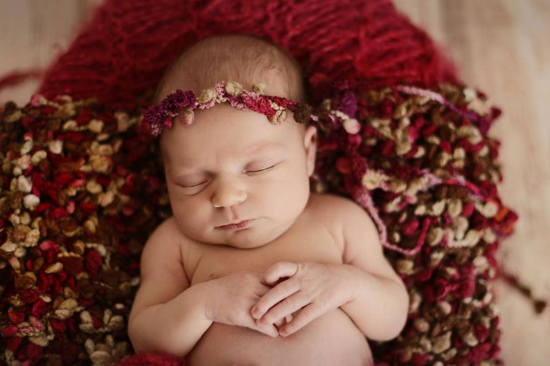 Hand Knit Tiny Blankets Newborn Photo Prop Mini Blanket Baby Mat Photography Prop