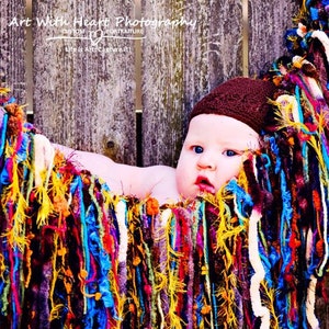 Baby Swing Nest Hanging Hammock Prop, Saturated Colors 'Casbah' Newborn Photo Prop image 2