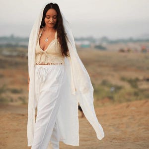 Unisex Boho Cotton Pants | Handmade Wide Leg Drawstring Pants | Festival Yoga Trousers |  Harem Style Pants | Ethically Made Clothing