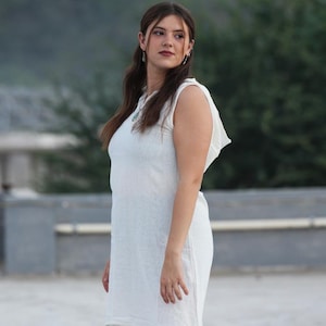Boho Cotton Dress Women | Sleeveless Summer Dress | Handmade Organic Dress | Minimalist Festival Outfit | Beach Dress