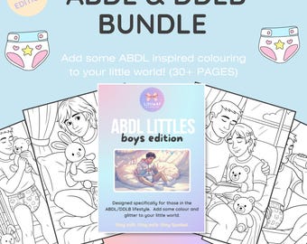 Libro da colorare ABDL / DDLB per bambini adulti / 30+ pagine / Regressione dell'età • Little Space / Download immediato