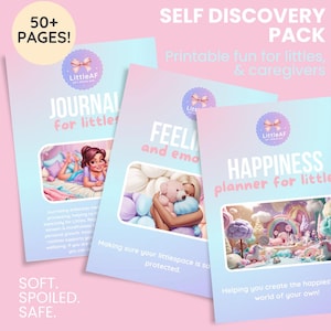 LittleAF Soft & Safe Self-Discovery Pack – DDLG Printable for Littles | Routine Charts, Emotions, Journal Prompts, Self-Care | 50+ pages