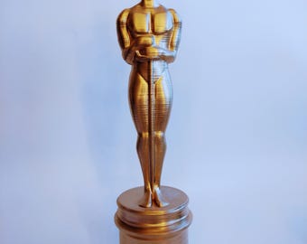 NIEUW, maximaal 30 cm hoge gepersonaliseerde OSCAR-prijstrofee met optionele GRAVERING