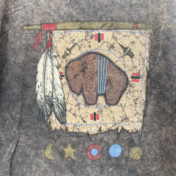 Vintage Buffalo Bison T-Shirt L Single Stitch 199… - image 2